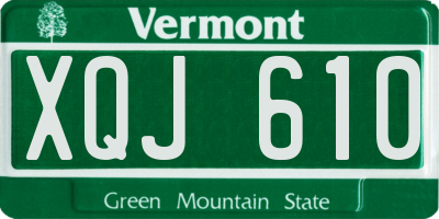 VT license plate XQJ610