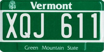VT license plate XQJ611