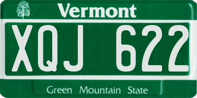 VT license plate XQJ622