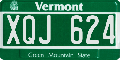 VT license plate XQJ624