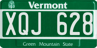 VT license plate XQJ628