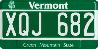 VT license plate XQJ682