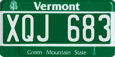 VT license plate XQJ683