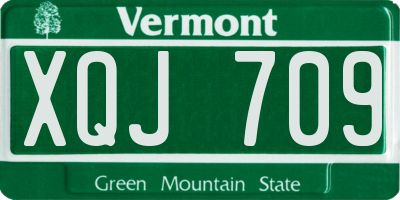 VT license plate XQJ709