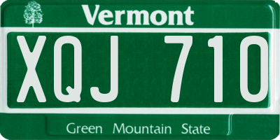 VT license plate XQJ710