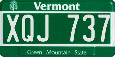 VT license plate XQJ737