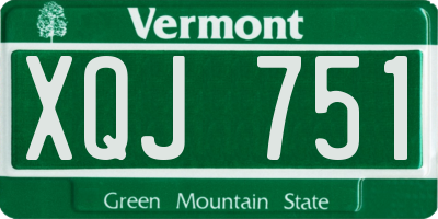 VT license plate XQJ751