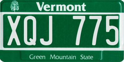VT license plate XQJ775