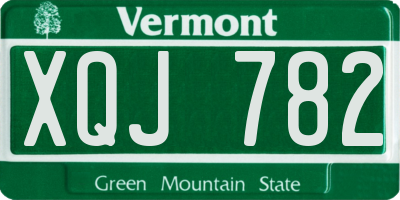 VT license plate XQJ782