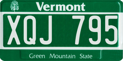 VT license plate XQJ795
