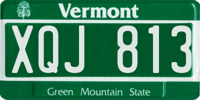 VT license plate XQJ813