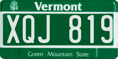 VT license plate XQJ819