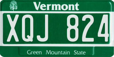 VT license plate XQJ824