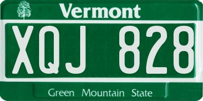 VT license plate XQJ828