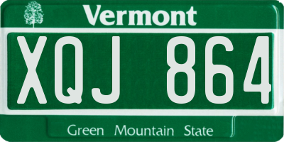VT license plate XQJ864