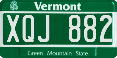 VT license plate XQJ882