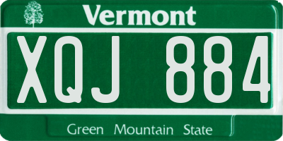 VT license plate XQJ884