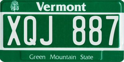 VT license plate XQJ887