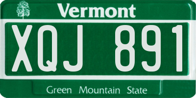 VT license plate XQJ891