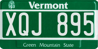 VT license plate XQJ895