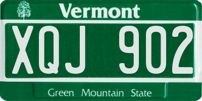 VT license plate XQJ902