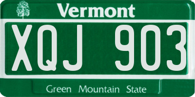 VT license plate XQJ903