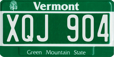 VT license plate XQJ904