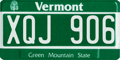 VT license plate XQJ906