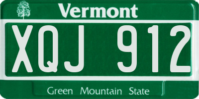 VT license plate XQJ912