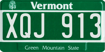 VT license plate XQJ913