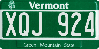 VT license plate XQJ924