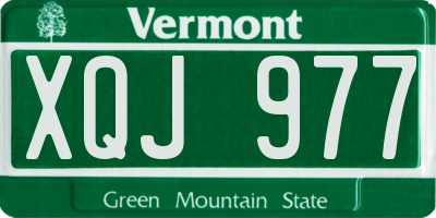 VT license plate XQJ977