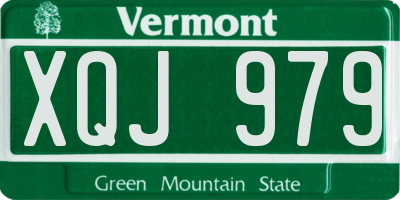 VT license plate XQJ979