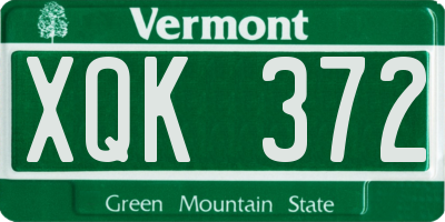 VT license plate XQK372