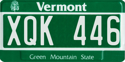 VT license plate XQK446