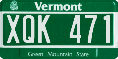 VT license plate XQK471