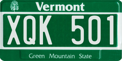 VT license plate XQK501