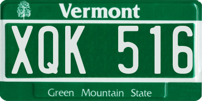 VT license plate XQK516