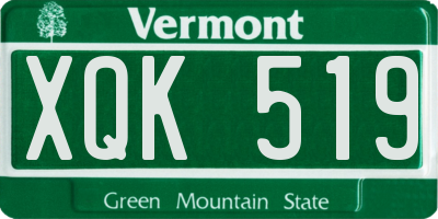 VT license plate XQK519
