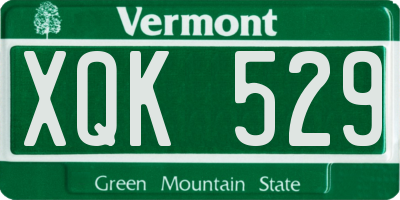 VT license plate XQK529