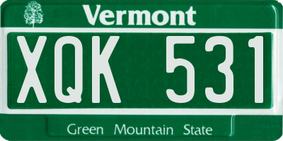 VT license plate XQK531