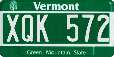 VT license plate XQK572