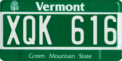 VT license plate XQK616