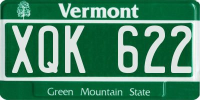 VT license plate XQK622
