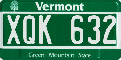 VT license plate XQK632