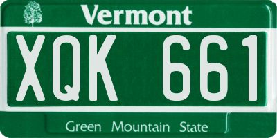 VT license plate XQK661