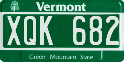 VT license plate XQK682