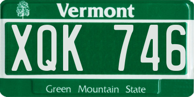 VT license plate XQK746
