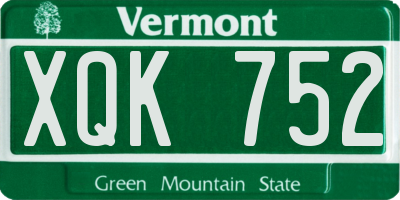 VT license plate XQK752