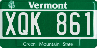 VT license plate XQK861